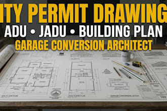 be architect for city permit drawings building plan adu jadu garage conversion