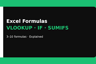 write excel formulas vlookup if sumifs and more