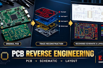 reverse engineer pcb, recreate schematic, layout, bom and gerber file