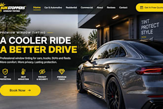 design wix window tinting website auto tint car window film service website