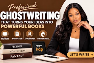 ghostwrite fiction, nonfiction ebook, ghostwriting for amazon kdp, fantacy novel