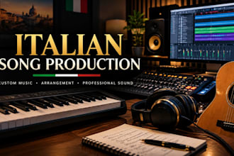 produce professional italian song with vocals, arrangement, and full production