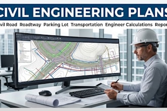 do civil road roadway parking lot transportation engineer calculations reports