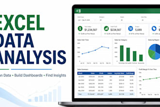 do excel data analysis, cleaning and dashboard