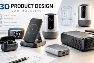 design innovative consumer electronics products and 3d cad models
