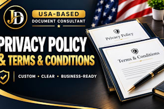 draft privacy policy, terms and conditions for your business or website