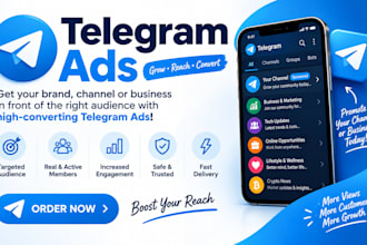 run telegram ads, telegram marketing and channel promotion
