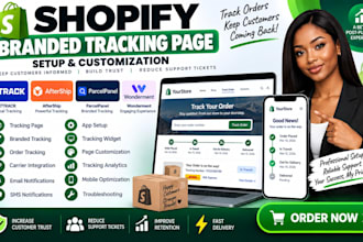 setup shopify branded tracking page 17track aftership parcelpanel wonderment