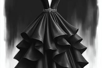 design professional fashion illustrations and dress sketches