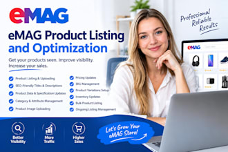 list, optimize and manage products with SEO, pricing and product data on emag