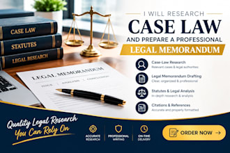 research case law and prepare a professional legal memorandum
