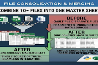 merge multiple excel or csv into one master sheet