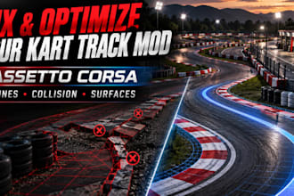 fix and optimize your assetto corsa kart track mod