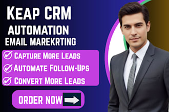 set up keap CRM lead capture keap customer followup automation