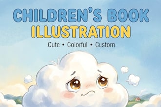 create beautiful childrens book illustrations and picture book art