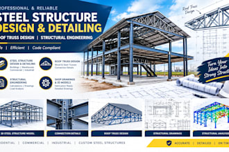 steel structure design and detailing, roof truss design, structural engineering