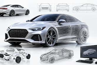 design 3d car modeling, car rendering, 3d automative car design for 3d printing