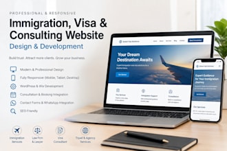 build high converting immigration visa consultant consulting wordpress website