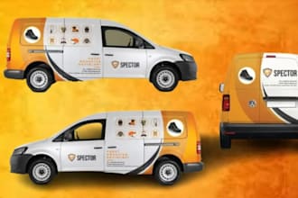 design vehicle wrap, car wrap, van wrap and vehicles graphics