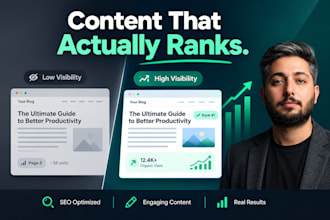 write SEO content and blog articles for saas, health, and tech brands