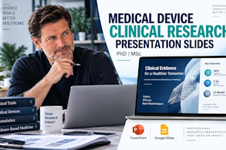 design medtech clinical research and medical conference presentation slides