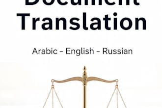 translate legal documents arabic  english  russian