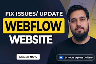 fix webflow issues, bugs, responsiveness and be your webflow developer