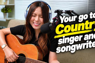 be your professional female country pop singer, country guitar songwriter