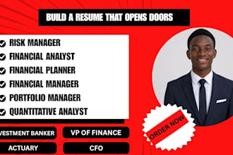 write an ats friendly finance resume