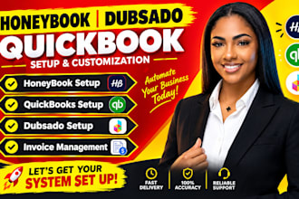 setup honeybook dubsado and quickbooks business workflows