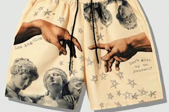 design custom streetwear shorts and trendy shorts graphics