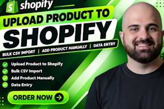 upload product to shopify, bulk csv import, add product manually and data entry