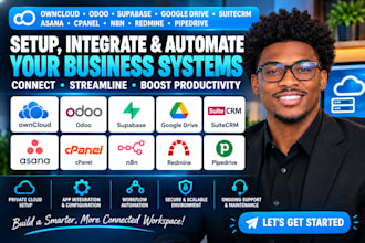 owncloud odoo supabase google drive suitecrm asana cpanel n8n redmine pipedrive
