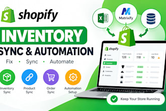 fix and automate shopify inventory, stock sync, products and orders