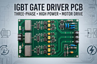 design igbt gate driver pcb for high power three phase inverter and motor drive