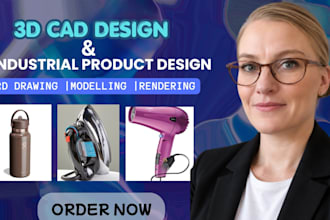 do 3d cad model, 3d cad design, 3d product rendering, industrial product design