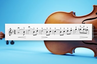 write accurate violin sheet music with detailed bowings fingerings and dynamics