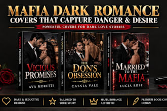 design mafia romance book cover, dark romance cover design, nfsw character art