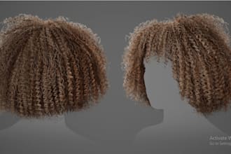 custom 3d hair unreal hair metahuman  3d product animation 3d hair stylish