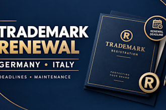 handle germany italy trademark renewal, deadlines and maintenance