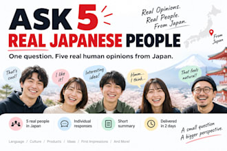 ask 5 real japanese people your question