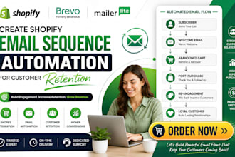 create shopify email sequence brevo mailerlite automation for customer retention