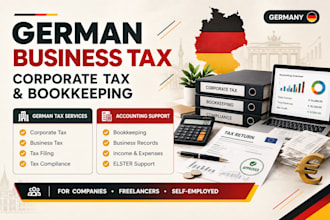 handle german corporate tax, business tax, bookkeeping and tax compliance
