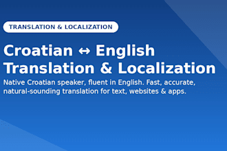 translate croatian to english and english to croatian documents