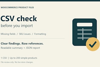 check your woocommerce product CSV before import