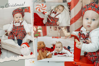 design a beautiful baby newborn photo album or photobook
