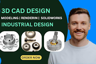 design 3d mechanical parts, 3d cad design, 3d modeling in solidworks