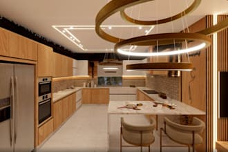 furnish interior,kitchen island cgi,layout sheet,interior dwg,townhouse,sketchup