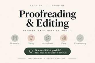proofread and edit your spanish text