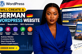 create a professional german wordpress elementor website redesign wordpress